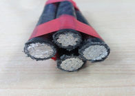 PVC Insulation ABC Power Cable With Messenger Wire , Aerial Insulated Cable