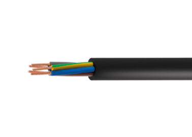 Black Armoured Power Cable ﬂExible Copper Conductor Rubber Cable