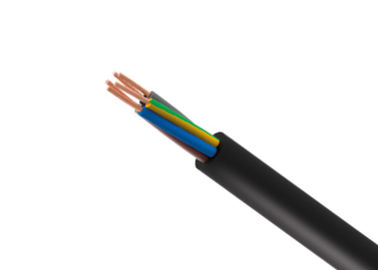 Black Armoured Power Cable ﬂExible Copper Conductor Rubber Cable