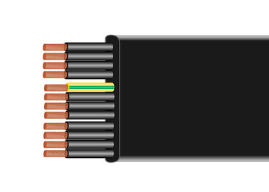 Rated Voltage 300 / 500V Flat PVC Cable Max Core Temperature 70℃ OEM Service