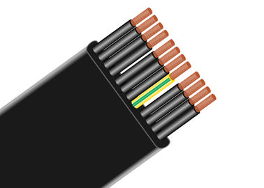 Rated Voltage 300 / 500V Flat PVC Cable Max Core Temperature 70℃ OEM Service