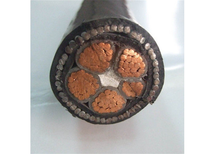 600/1000V  4phase 4+1 Core Low Voltage Electrical Cable XLPE/PVC Insulation